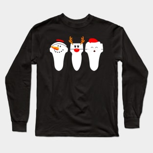 Santa Snowman Long Sleeve T-Shirt